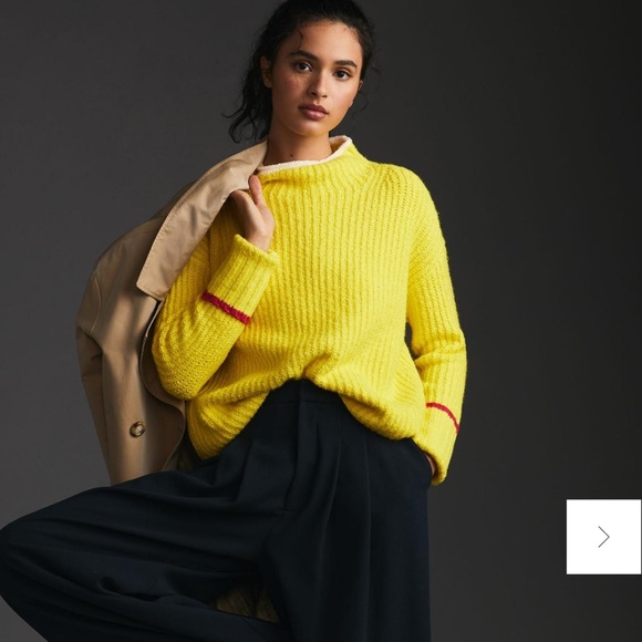 Anthropologie Sweaters - The Maeve Mock-Neck Color-Tipped Sweater